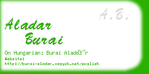 aladar burai business card